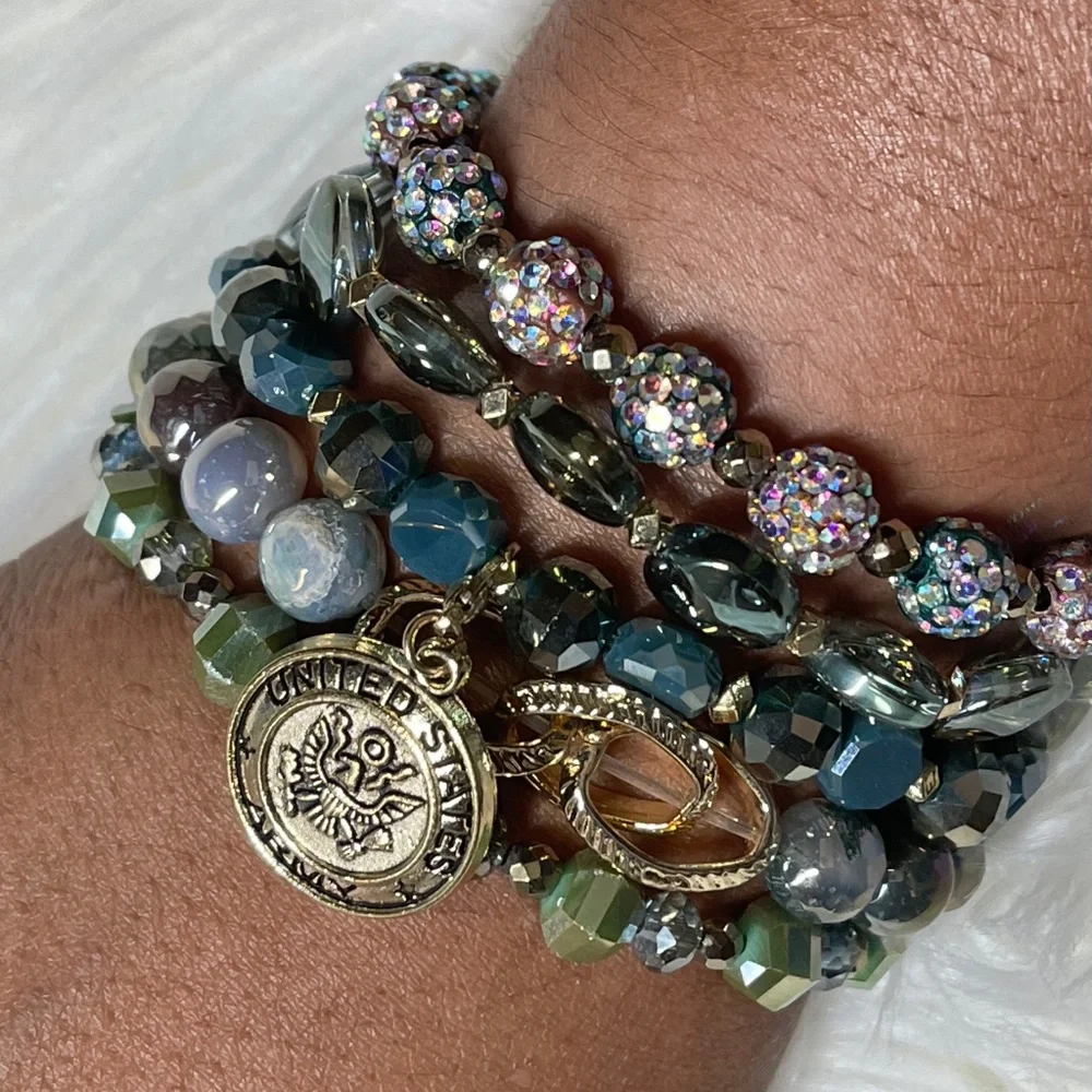 "Army" Camo Bracelet set - Picture 2 of 2